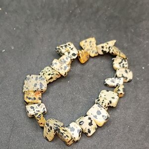 Faux Dalmatian Stone Bracelet